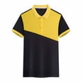 thumbnail image 2 of Ashosteey Women's Polo Shirts Cotton 3-Button Blouse V Neck Short Sleeve Collared Golf Tee Wicking Lightweight T shirt Casual Color Block Tops, 2 of 9