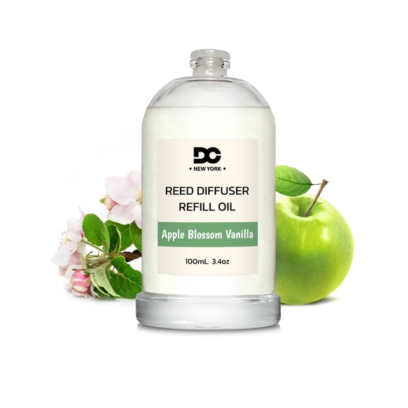 Daniella's Candles Reed Diffuser Refills Refill, Apple Blossom Vanilla, 3.4 fl oz