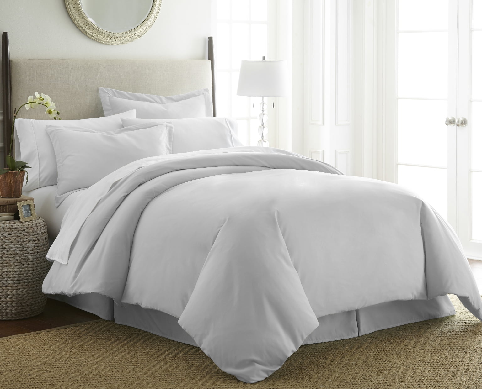 Light Gray 3 Piece Duvet Cover Set Full/Queen, by Simply Soft 