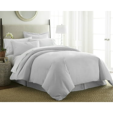 Light Gray 3 Piece Duvet Cover Set Full/Queen, by Simply Soft