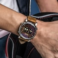 thumbnail image 3 of MEGIR Fashion Military Sport Men Watches Leather Strap Roller Quartz Wristwatches Waterproof Clock, 3 of 10