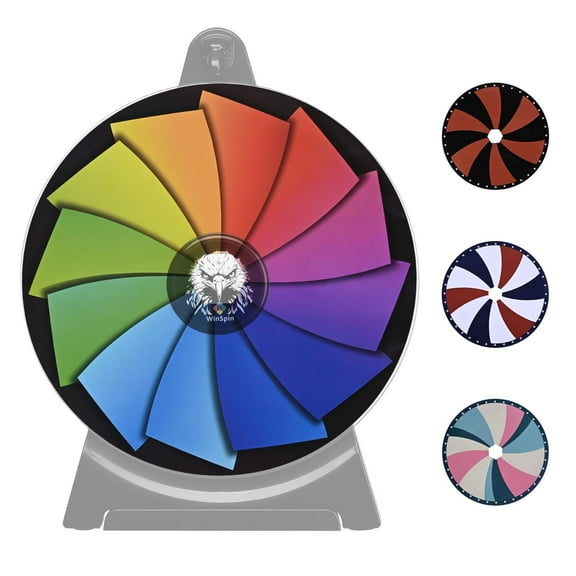 WinSpin Set of 4 Prize Wheel Template Replacement for 12" Spinning Wheel Game
