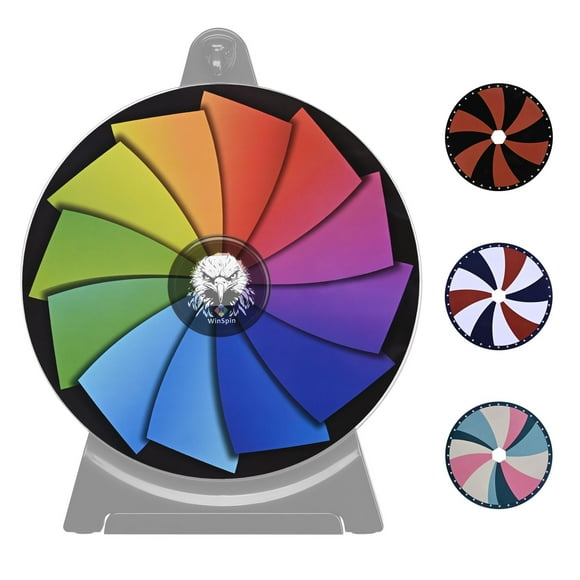 WinSpin Set of 4 Prize Wheel Template Replacement for 12" Spinning Wheel Game