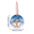 thumbnail image 3 of Fiudx Adorno para Árbol de Navidad, Diseño Único de Colgante de 2022, Recuerdo Navideño Memorable, Regalo Divertido para Familiares y Amigos, Temática de Muérdago y Presente, Juego de 5 Piezas, Mater, 3 of 6