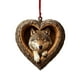 thumbnail image 2 of Adornos navideños, adornos navideños, regalos navideños, colgante acrílico con forma de corazón., 2 of 7