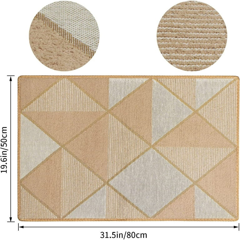 Beige & White Cotton Door mat Rug Indoor Outdoor - 2x3' Zig Zag Entran –  MystiqueDecors By AK
