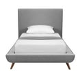 thumbnail image 3 of Loft Lyfe Jessie Platform Bed Linen Upholstery Twin Size, Grey, 3 of 9