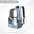thumbnail image 7 of FKELYI Blue Flower Cat Print 17 Inch Clear Backpack Kids Backpack See Through Schoolbag Spacious Bookbag Travel Bags for Elementary Student Teens Girls, 7 of 7