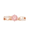 thumbnail image 5 of Rosec Jewels IGI Certified Lab Grown Pink Diamond Infinity Engagement Ring (1 Ct, Fancy Pink Color and VS1 Clarity) - Pink White Diamond Ring, 18K Rose Gold, US 4.00, 5 of 9