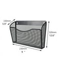 thumbnail image 3 of Wall File Organizer,Topboutique 1 Pocket Wall Mount File Hanging Organizer, Metal Mesh Office Home Folder Binder Holder Magazine Mail Sorter Rack,Black,Christmas Gifts, 3 of 9
