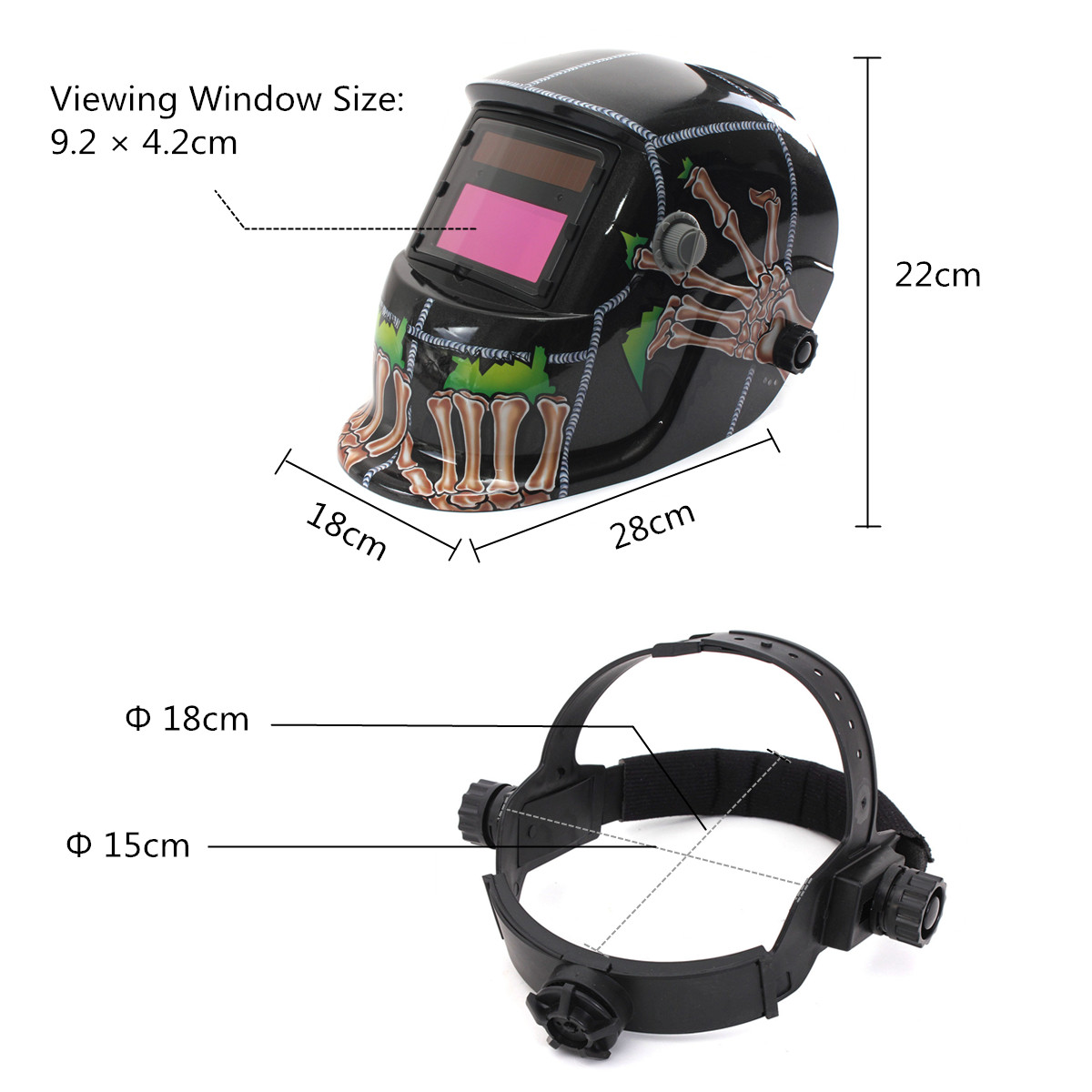 AUGIENB Solar Auto Darkening Welding Helmet Arc Tig Mig Mask Grinding