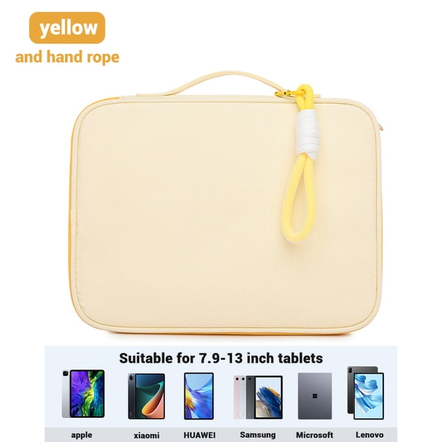 Tablet iPad Case Cover Laptop Sleeve Bag Notebook Pouch 11 14 16 Inch Shockproof Protective Tablet Accessories Kindle Xiaomi Yellow 14 Inch