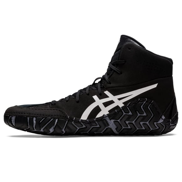ASICS Men's Aggressor 5 Wrestling Shoes, 5, Black/White