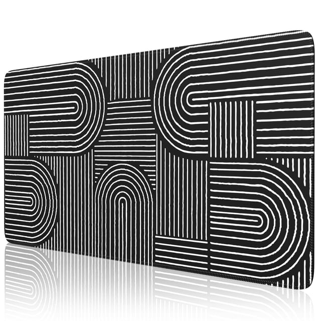 Tapete de Escritorio iCasso Negro Grande para Ratón 90x40 cm Antideslizante