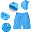 thumbnail image 6 of Linfrsh Toddler Boy Shorts Boy's Striped Letter Graphic Shorts Waist Athletic Workout Shorts(Blue,Size 3-4 T), 6 of 7
