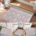 thumbnail image 6 of Beige Purple Flower Washable Area Rug 2 x 3 ft Ethnic Middle East , Soft Non Slip Rugs Stain Repellent Indoor Felt Carpet for Living Dining Room Bedroom Home Office, 6 of 9
