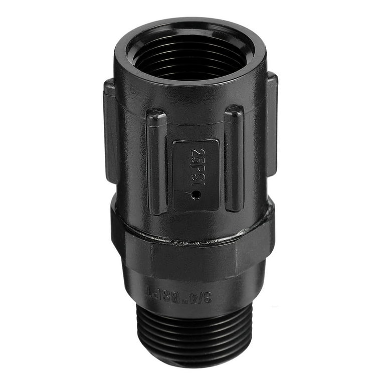 Drip Irrigation Regulating 3/4 inch 25 PSI Replacement Water Pressure Regulator (Black), Size: 7.4X3.2CM