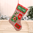 thumbnail image 1 of TORUBIA 17.7 Inch Plaid Christmas Stockings with Snowflake, Reindeer, Plush Rustic Large Christmas Stocking Personalized for Xmas Burlap Decorations Red, 1 of 8