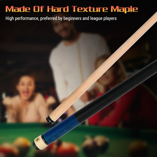Bâtons de Piscine pour Adultes 1,50m/59 Po Design de Queue de Billard Haut de Gamme en Érable Double Section 13MM Grande Tête Prise en Cuir PU Résistante à la Transpiration et Antidérapante Haute Performance pour Débutants et Joueurs de Ligue