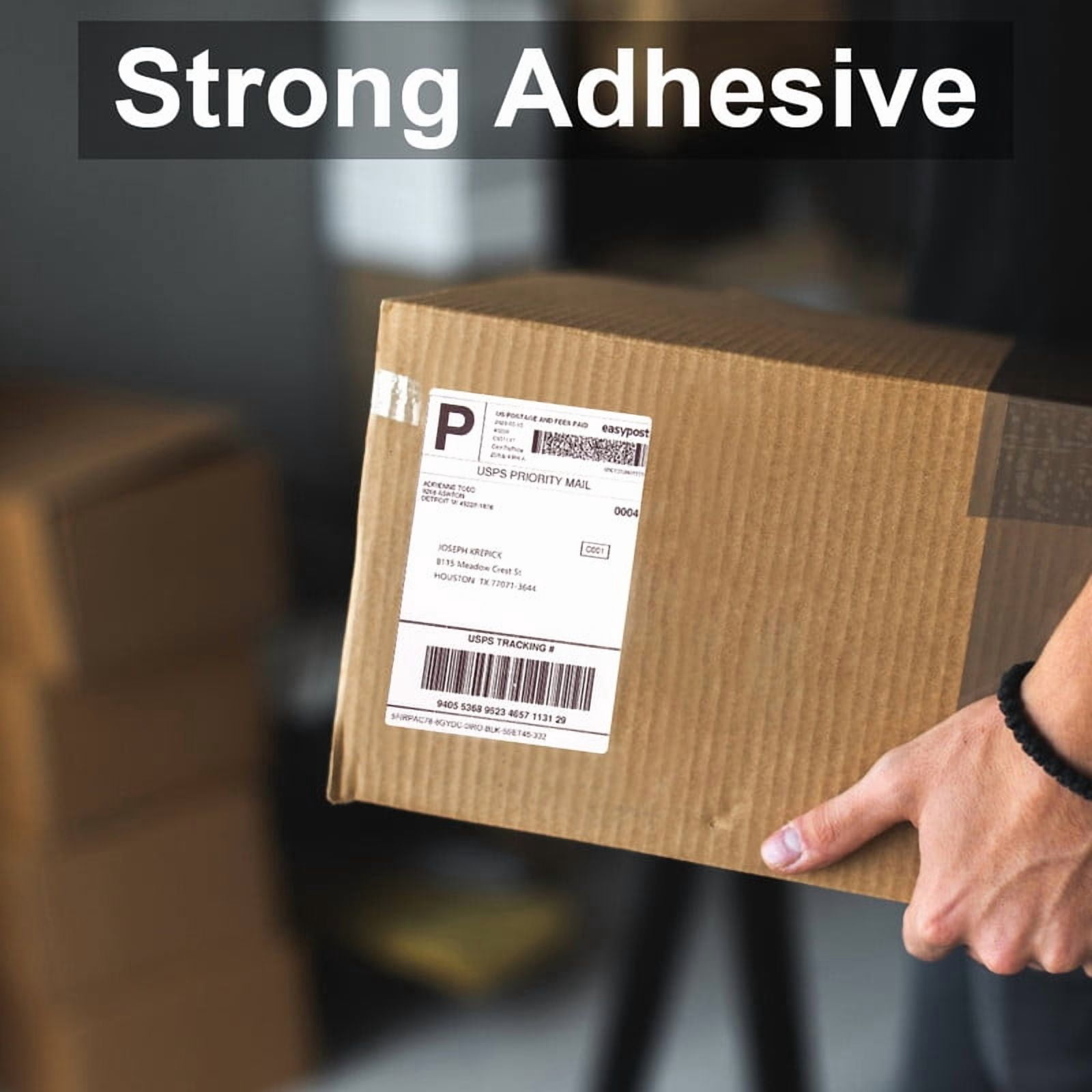 4" x 6" Blank Thermal Shipping Labels, 5 Rolls of 350 Labels Each, for Zebra ZP-450 ZP-500 ZP-505 2844 Printers, Self-Adhesive Postage Labels