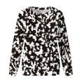 thumbnail image 4 of Sudadera Para Mujer, Sudaderas de Cuello Redondo, Blusa de Manga Larga Con Estampado Étnico Retro A La Moda, Jersey Informal de Cuello Redondo, Tops, Camisetas de Chándal Odeerbi  ODB130858, 4 of 5