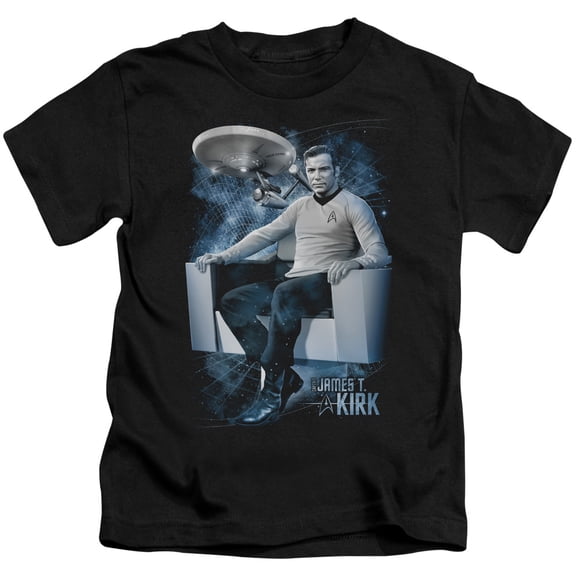 Star Trek Captains Chair Youth 18/1 T-Shirt Black