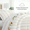 thumbnail image 5 of Noble Linens Down Alternative Chintz Floral Stripe Clay Reversible Comforter Set, 5 of 8