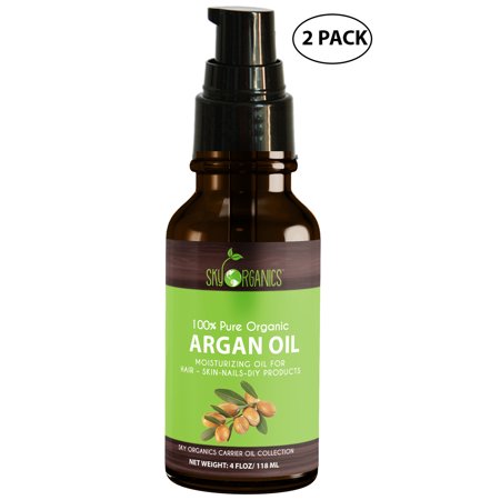 Sky Organics Best Moroccan Argan Oil By Sky Organics: Unrefined, 100% Pure, Cold-pressed, Organic Argan Oil From Morocco Moisturizing & Healing, for Dry Skin, Hair Conditioning, 4 oz (2