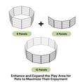 thumbnail image 4 of SunsGrove Dog Playpen, Heavy Duty Anti-Rust Pet Pen for Indoor, Courtyard, RV Camping for Medium Dogs,32'' 4 Panels,Black, 4 of 8
