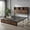 Queen Size, variant on Demi Bonn Twin Size Bed Frame with Wooden Headboard and Footboard, Industrial Metal Platform Bed Frame with Under Bed Storage, No Box Spring Needed, Brown