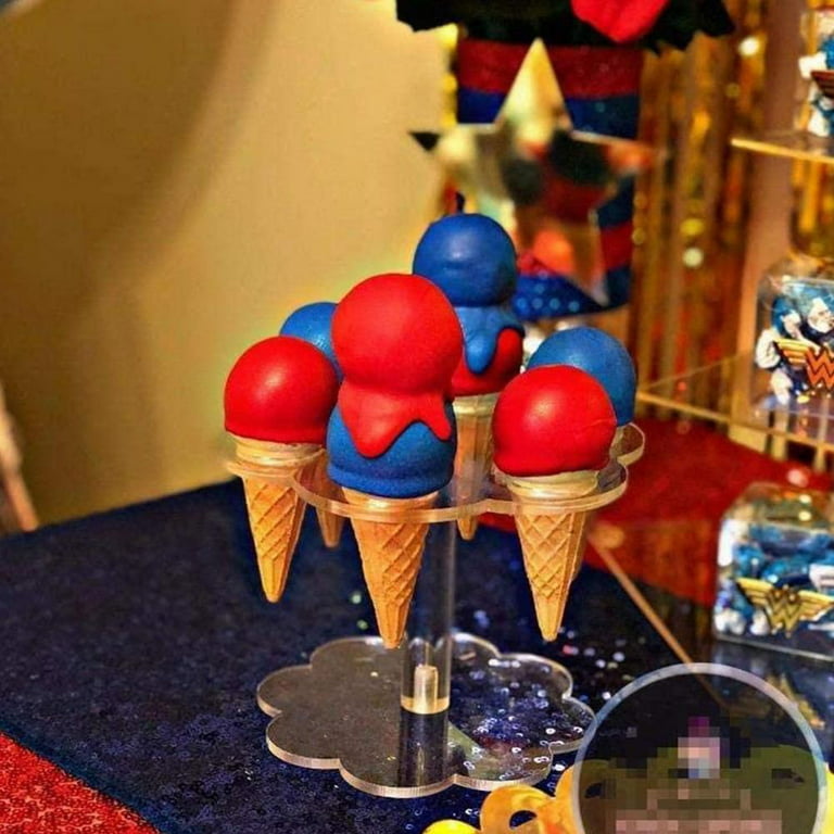 Acrylic Ice Cream Cone Holder / Chip Cone Holder / Counter Top Display Stand