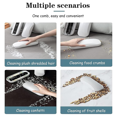 thumbnail image 2 of Multi-Functional Table Crumb Sweeper, Soft Bristles Debris Collector for Table, Mat, Bed Sheets, Sofas, Clothes Cleaning,2 x Handheld Crumb Sweeper,White, 2 of 6