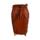 thumbnail image 4 of Moda mujer cintura alta casual damas botón sólido mini fit faldas de cuero Wmkox8yi FGJ675, 4 of 6