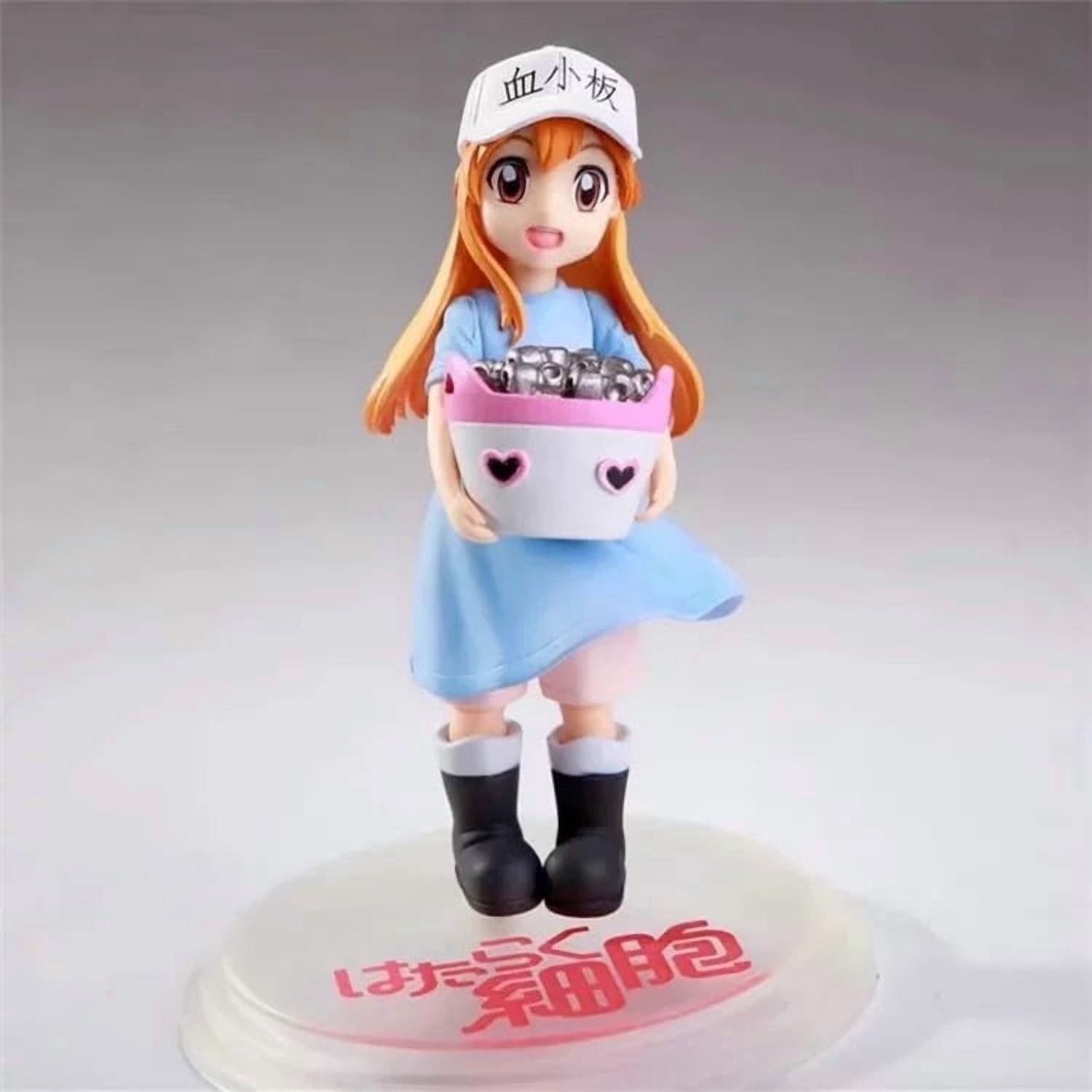 Newly Platelet Figure White Hat Platelet Figurine Anime Character Collection Decor Statue Model Desktop Decoration Ornament Gifts (b)