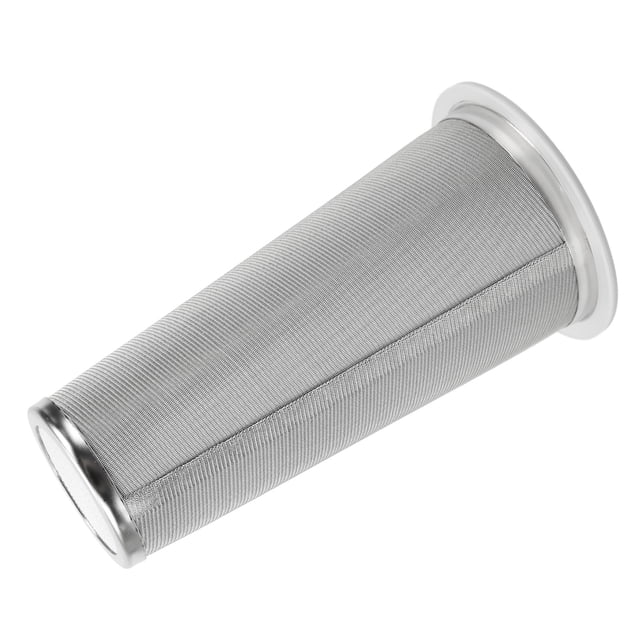 Cone Coffee Infuser, 304 Stainless Steel Cold Brew Coffee Filter Cone Mesh with White Rubber Circle Coffee Brew Infuser for Making Fruit Drink Iced Coffee Tea