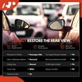 thumbnail image 2 of A-Premium Right Passenger Side Power Door Mirror Compatible with Honda Civic 2012 2013 2014 2015 - Non-Heated, Manual Folding Outside Rear View Mirror - White (Paint to Match), 2 of 6