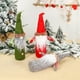 thumbnail image 3 of Inteprter Cubierta de botella de vino de Navidad sin rostro manga de hombre viejo con botón de barba telas no tejidas sombrero de Navidad de Kits de decoración para fiestas Rojo, 3 of 6