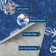 thumbnail image 6 of Memoryfield Christmas Area Rug 5' x 7' Washable with Non Slip TPR Backing, Low Pile Christmas Snowflakes Winter Rugs, Xmas Decoration Carpets for Nursery Bedroom Dining Room, Blue, 6 of 9