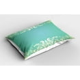 thumbnail image 2 of Ambesonne Vintage Pillow Sham 2 Pack, Flora Curlicues, 36"x20", Seafoam Cream, 2 of 3
