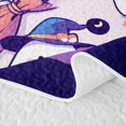 thumbnail image 5 of Erosebridal Kawaii Little Ghost Twin Quilt Set, Halloween Haunted House Twin Coverlet Set for Boys Girls, Purple White Orange, 2 Pieces 1 Bedspread and 1 Pillowcase, 5 of 7