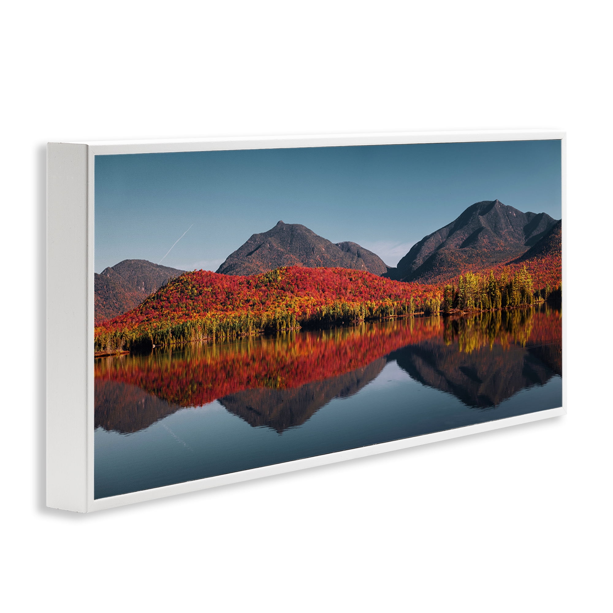 Stupell Industries Autumn Panorama Reflections White Framed Giclee Art, design by Jonathan Zaharek