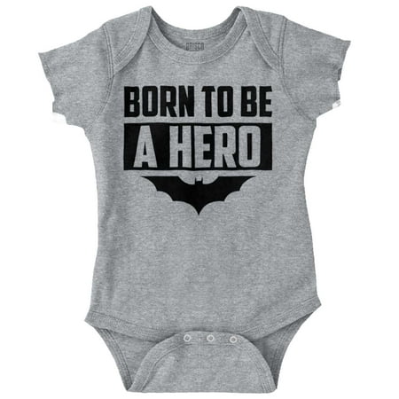 

Brisco Brands Born to Be a Hero Superhero Unisex Baby Bodysuits