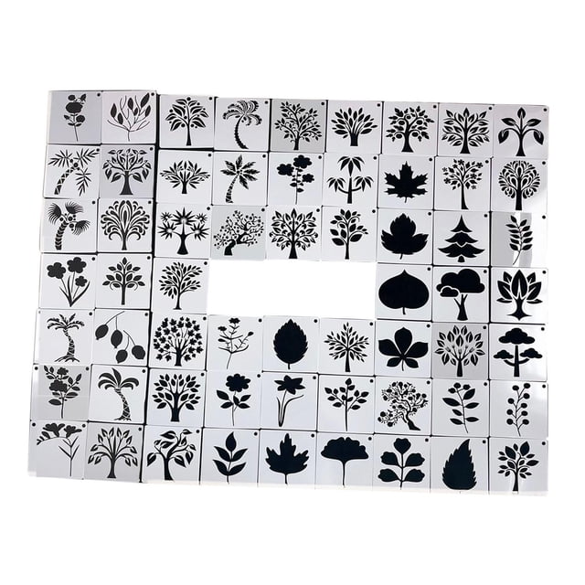 simhoa 60 Pieces Planter Painting Stencils Home Decor Drawing Card Artistic Art Craft
