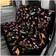thumbnail image 3 of Yuyamidu Mushroom Car Seat Cover Set 14 PCS Auto Front Back Seat Covers Butterfly Steering Wheel Cover Seat Belt Pad Armrest Seat Box Cover Car Headrest Covers Coasters Key Ring, 3 of 7