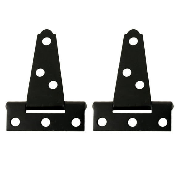Mobestech 2PCS Heavy Shed Hinges Black for Cabinet Doors and Gates
