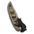 thumbnail image 4 of Western Rustic Forest Black Bears Moving A Canoe Boat To The River Figurine, 4 of 9