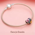 thumbnail image 5 of 925 Sterling Silver Clear Flowers Heart Charm, 5 of 6