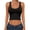 Black, variant on Women's U Neck Crop Top Sleeveless Shirt Slim Fit Breathable Daily Casual Basic Tank Vest Purple 2XL