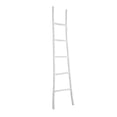 thumbnail image 6 of DecMode 18" x 73" White Wood Handmade Slanted Ladder with Wider Base, 1-Piece, 6 of 9