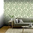 thumbnail image 3 of Tropical Palm Leaf Green Wallpaper - 20.8 in. W x 33ft L, 3 of 4